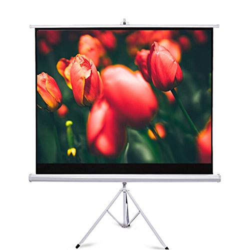 Mobile faltbare Projektionsleinwand mit Ständer 4:3 HD Outdoor Indoor Projektor Filme Leinwand für Heimkino Indoor für Meeting (Farbe: Weiß, Größe: 182,9 cm) (Weiß 213,4 cm) von wsdhswhdhsdsds