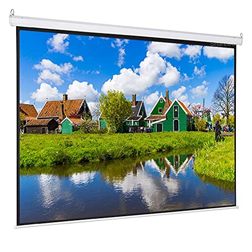 Motorisierte elektrische Projektionsleinwand, 152,4 - 254 cm, 4:3, Auto-HD, grau, Glasfaser-Projektor-Leinwand für Heimkino, Unterhaltung (Größe: 254 cm) von wsdhswhdhsdsds