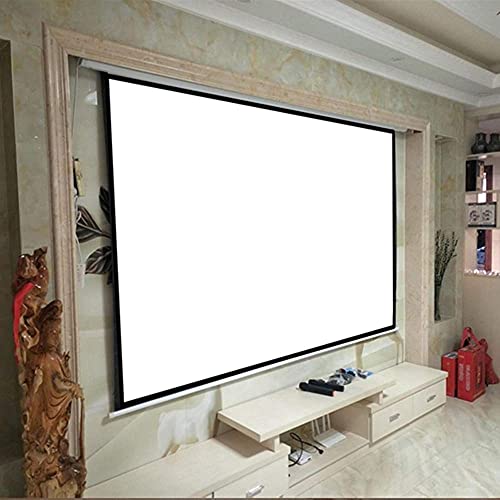 Projektor-Leinwand, 254 cm, 4:3, manuell herunterziehbar, ohne tragbare Projektor-Leinwand (Farbe: Weiß, Größe: 254,4 cm) (Weiß 254,4 cm) von wsdhswhdhsdsds