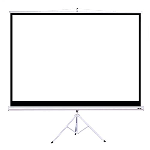 Projektor-Leinwand 100 Zoll 4:3 Projektor-Leinwand mit Projektorhalterung, ideal für Meetings und Konferenzen, tragbare Projektor-Leinwand (Farbe: Weiß, Größe: 254,4 cm) (Weiß 254,4 cm) von wsdhswhdhsdsds
