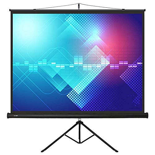 Projektor-Leinwand mit Ständer, Filmleinwand für Film- oder Büropräsentationen, 4:3 HD Premium-Stativleinwand für Meetings (Farbe: Schwarz, Größe: 84 Zoll) (Schwarz 72 Zoll) von wsdhswhdhsdsds