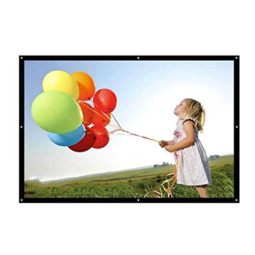Tragbare Filmleinwand 4:3 HD Anti-Falten Faltbare Projektor-Leinwand für Heimkino Indoor Outdoor für Meeting (Farbe: Weiß, Größe: 182,9 cm) (Weiß 213,4 cm) von wsdhswhdhsdsds