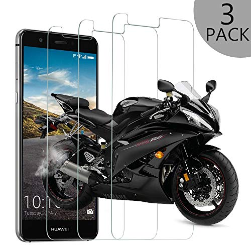 wsky Panzerglas für Huawei P10 Lite 3 Stück:, Huawei P10 Lite Schutzfolie, 9H Härte, Bläschenfrei, Anti-Fingerabdruck, Anti-Kratz, Panzerglasfolie Displayschutzfolie für Huawei P10 Lite von wsky