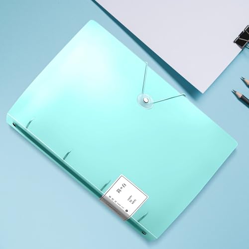 Schulsaison Ordner A4 Datenbuch Loseblatt Studenten Datenbuch Aufbewahrungsordner 220 Seiten Vierlochordner Transparentes BüRoablagebuch (Grün) von wuayi