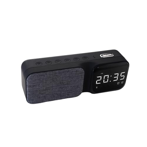 wueiooskj Tragbarer kabelloser Bluetooth Lautsprecher mit Wecker. Energiesparende Multi Szenario Anwendungen für unterschiedliche Anforderungen, Schwarz wueiooskj Tragbarer kabelloser Bluetooth Lautsprecher mit Wecker. Energiesparende Multi Szenario Anwendungen für unterschiedliche Anforderungen, Schwarz von wueiooskj