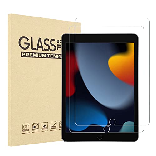 wuwive [2 Stück] Schutzfolie iPad 9. Generation,DisplaySchutzfolie Kompatibel mit iPad 10.2 Zoll (2021 new iPad 9th gen,2020 iPad 8th gen,2019 iPad 7th gen) von wuwive