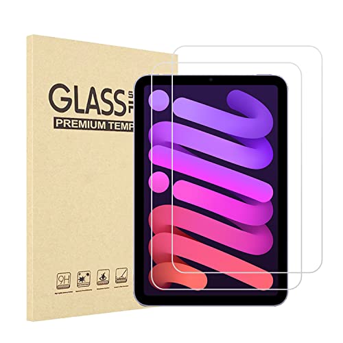 wuwive [2 Stück] iPad mini 6 Generation Schutzfolie 2021 Modell, Screen protector für iPad mini 8.3 zoll, Gehärtetem Glas Displayschutzfolie von wuwive