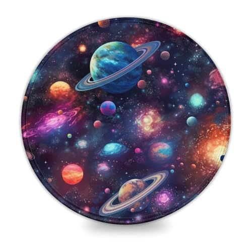 Buntes Universum kleines rundes Mauspad 20 x 20 cm Computer Mauspad für Laptop Computer PC Büro süßes Design Schreibtischzubehör Buntes Universum kleines rundes Mauspad 20 x 20 cm Computer Mauspad für Laptop Computer PC Büro süßes Design Schreibtischzubehör von wuzihanptpt