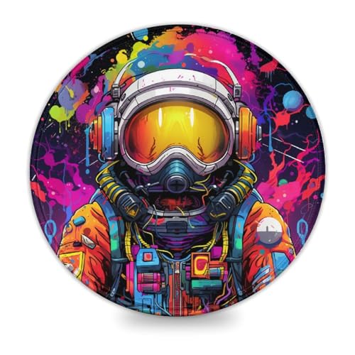 Rundes Mauspad buntes Astronauten Gaming Mauspad 20 x 20 cm Schreibtischunterlage mit Rutschfester wasserabweisender Gummioberfläche für das Home Office und das Gaming Zimmer Rundes Mauspad buntes Astronauten Gaming Mauspad 20 x 20 cm Schreibtischunterlage mit Rutschfester wasserabweisender Gummioberfläche für das Home Office und das Gaming Zimmer von wuzihanptpt