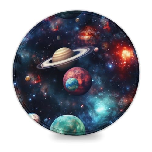 wuzihanptpt Kleines rundes Mauspad buntes Universum waschbares Mauspad 20 x 20 cm Schreibtischunterlage mit genähtem Rand Computer Schreibtischzubehör rutschfeste Unterseite wuzihanptpt Kleines rundes Mauspad buntes Universum waschbares Mauspad 20 x 20 cm Schreibtischunterlage mit genähtem Rand Computer Schreibtischzubehör rutschfeste Unterseite von wuzihanptpt