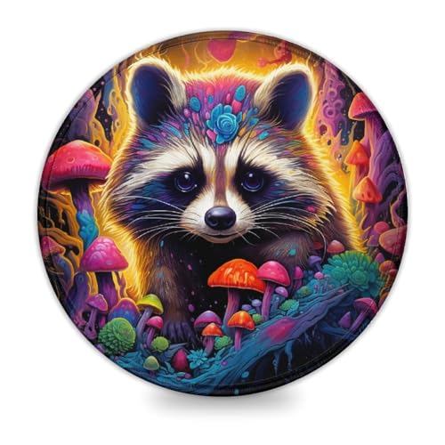 wuzihanptpt Mauspad mit psychedelischem Tier Waschbär Gummi Mauspads rutschfeste Gummibasis weich und langlebig für Büro und Heimcomputer 20 x 20 cm wuzihanptpt Mauspad mit psychedelischem Tier Waschbär Gummi Mauspads rutschfeste Gummibasis weich und langlebig für Büro und Heimcomputer 20 x 20 cm von wuzihanptpt