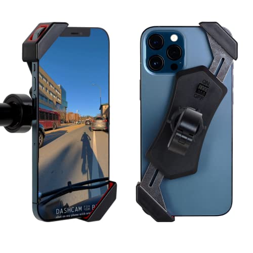 2-in-1 Fahrrad-Handyhalterung mit Telefon-zu-Dashcam-Konverter,für Fahrräder, Roller und Kinderwagen mit Smart-App, sicherer Verschluss, langlebige PE- und Edelstahl-Fahrrad-Handyhalterung, Schwarz 2-in-1 Fahrrad-Handyhalterung mit Telefon-zu-Dashcam-Konverter,für Fahrräder, Roller und Kinderwagen mit Smart-App, sicherer Verschluss, langlebige PE- und Edelstahl-Fahrrad-Handyhalterung, Schwarz von www.dashcam.bike