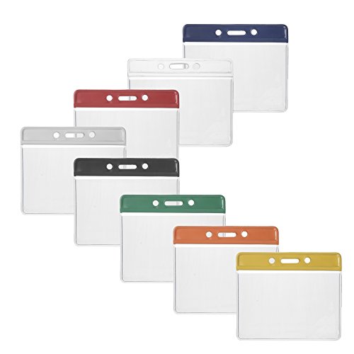 Ausweishüllen mit Farbbalken aus Vinyl horizontal transparent Ausweishüllen mit Farbbalken aus Vinyl horizontal transparent von www.karteo.de