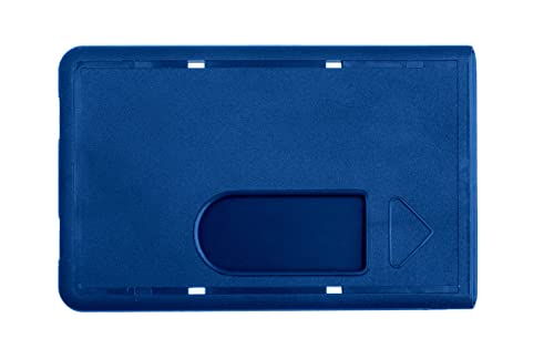 Karteo Ausweishülle blau [1 Stück] Kartenhülle Ausweishalter EC Format 86 x 54 mm Kartenhalter Hartplastik Ausweise Bankkarten von www.karteo.de