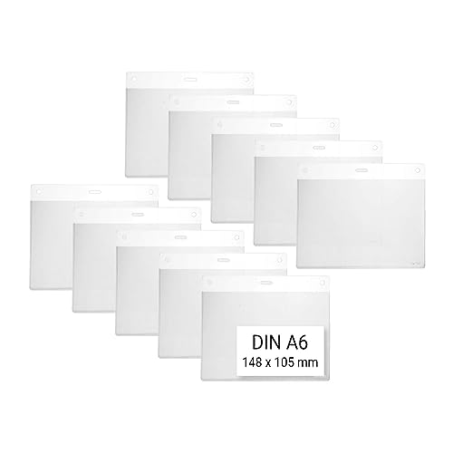 Karteo Ausweishüllen DIN A6 148 x 105 mm horizontal [10 Stück] Ausweishülle querformat Kartenhüllen aus Plastik Weichplastik für Ausweise von www.karteo.de