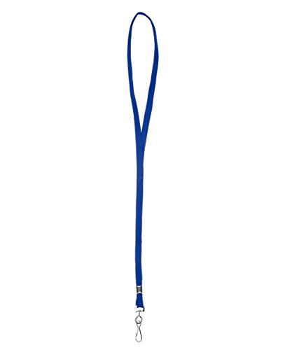 Karteo Schlüsselband blau [1 Stück] Band 10 mm Lanyard mit Metalldrehhaken für Kartenhüllen Ausweishüllen als Ausweishalter von www.karteo.de