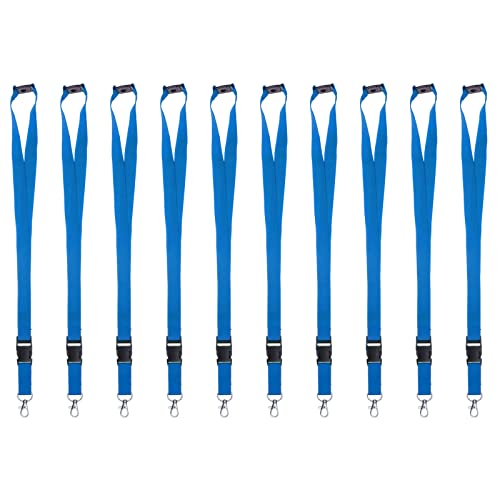 Karteo Schlüsselband hellblau mit Karabinerhaken und Sicherheitsverschluss [50 Stück] Lanyard mit Schnalle für Kartenhüllen Kartenhalter und Ausweise von www.karteo.de
