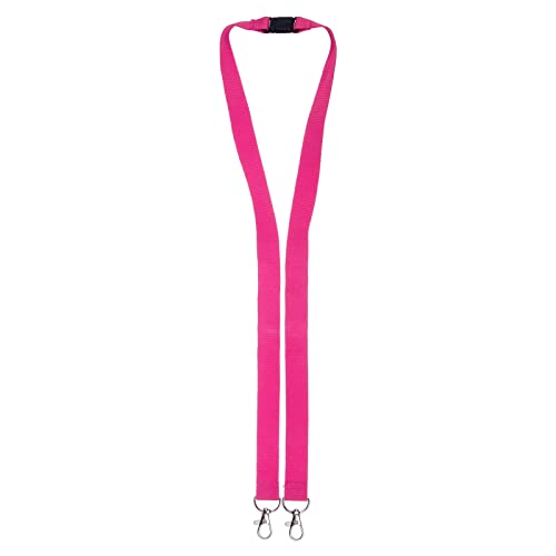 Karteo Schlüsselband pink mit Doppelkarabiner [1 Stück] Lanyard inkl. Karabinerhaken und Sicherheitsverschluss zum Umhängen von Ausweishüllen von www.karteo.de