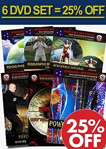RUSSIAN MARTIAL ART DVDS: Internal Chi Energy + No Contact Combat By Russian Systema Spetsnaz, Reality Based Self Defense Training 6 DVD Set von www.russiancombat.com