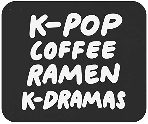 Lustiges Kaffee-Mauspad 22,9 cm – K-Pop Coffee Ramen K-Dramas lustiges südkoreanisches T-Shirt von xPuffer