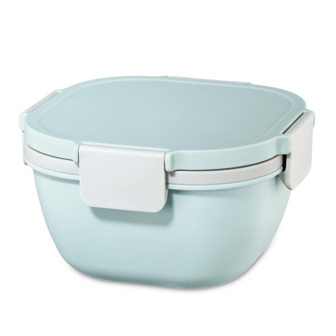 xavax® Lunchbox Salatbox To Go 10.5 cm hoch 1,4 l pastellblau, grau von xavax®