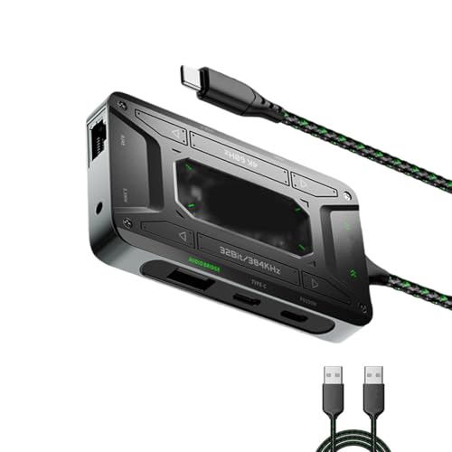Dockingstation für DS7 Kopfhörer-Adapter, PD100W, 5 Gbit/s, Ladegerät, 3,5 mm, auditiver Typ-C-Adapter, 1000 m für Gamepad von xbiez