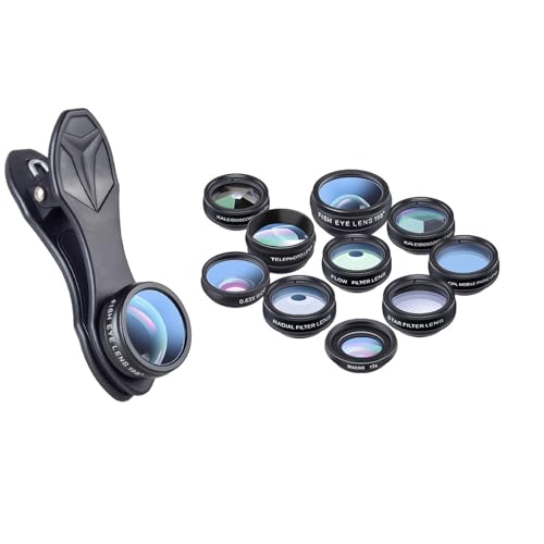 Professionelles Handy-Kameraobjektiv, Telefon-Objektiv, 198°-Fischaugenobjektiv, 0,62-faches Weitwinkelobjektiv, 15-fach-Makro-Objektiv, 2 x Teleobjektiv Professionelles Handy-Kameraobjektiv, Telefon-Objektiv, 198°-Fischaugenobjektiv, 0,62-faches Weitwinkelobjektiv, 15-fach-Makro-Objektiv, 2 x Teleobjektiv von xbiez