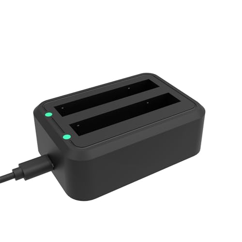 USB-Typ-C-Akku-Ladeadapter, zwei Steckplätze für 360-Grad-Action-Kamera, leichte und reisefreundliche Ladelösung von xbiez