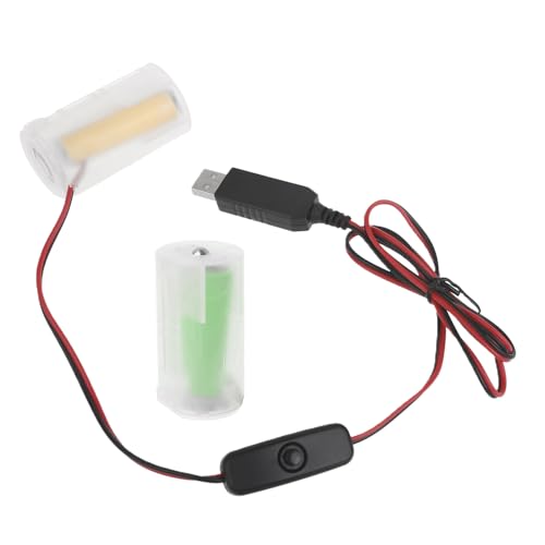 xbiez 3-V Stromrichter LR20 D Eliminatoren Ersetzen 2 Stück 1 5-V D Batterien Für Ferngesteuerte Taschenlampen Eliminatoren USB Netzteil von xbiez