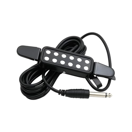 xbiez Gitarren-Tonabnehmer, 12 Löcher, Schallloch-Wandler, Verstärker mit 3 m Kabel, 6,35 mm Klinken für akustische Konzertgitarre xbiez Gitarren-Tonabnehmer, 12 Löcher, Schallloch-Wandler, Verstärker mit 3 m Kabel, 6,35 mm Klinken für akustische Konzertgitarre von xbiez