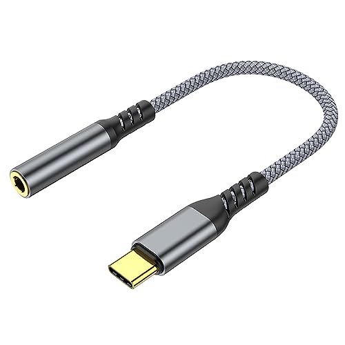xbiez Portabilität Typ C auf 3,5 mm Adapter, geflochtenes Nylonkabel für Typ-C-Geräte, Kopfhörerbreite Kompatibilität von xbiez