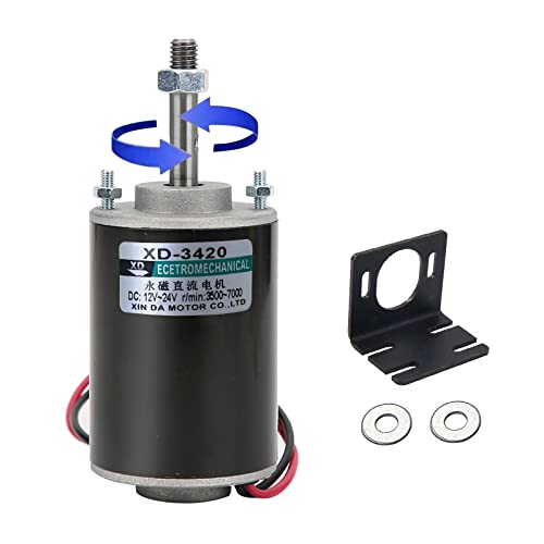 Mini Elektromotor 12 V/24 V Dauermagnet DC Motor Hochgeschwindigkeit ​​Niederige Lärm Für DIY Generator ideal für CW/CCW 3500/7000RPM von xd-3420