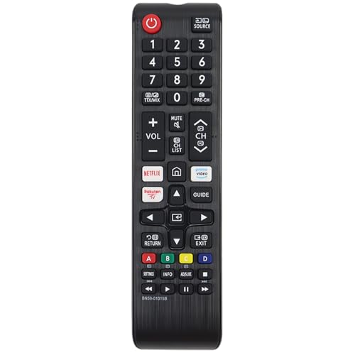 Ersatz für Samsung TV-Fernbedienung, Samsung Smart TV Fernbedienung mit Netflix/Prime-Video/Rakuten TV, Universal-Fernbedienung BN59-01315B für Original LCD LED 4K HDR UHD QLED Samsung TV Ersatz für Samsung TV-Fernbedienung, Samsung Smart TV Fernbedienung mit Netflix/Prime-Video/Rakuten TV, Universal-Fernbedienung BN59-01315B für Original LCD LED 4K HDR UHD QLED Samsung TV von xeeYouvision