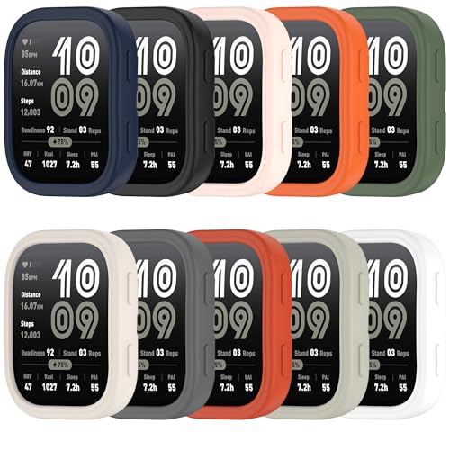 xhKJO 10 Stück Hülle Kompatibel mit Huami Amazfit Bip 6 A2435 Case, Schutzhülle Clear Silikon Ultradünne Kratzfest Transparent TPU Case Abdeckung Cover Tasche für Huami Amazfit Bip 6 A2435 (Farbe) von xhKJO