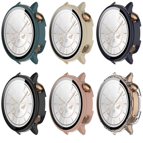 xhKJO 6 Stück Hülle Kompatibel mit Oppo Watch X2 Mini Case, Schutzhülle Clear Silikon Ultradünne Kratzfest Transparent Plating TPU Case Abdeckung Cover Tasche für Oppo Watch X2 Mini (Farbe) von xhKJO