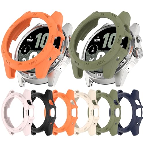 xhKJO 6 Stück Hülle Kompatibel mit Ticwatch Atlas Case, Schutzhülle Clear Silikon Ultradünne Kratzfest Transparent Soft TPU Case Abdeckung Cover Tasche für Ticwatch Atlas Watch (Farbe) von xhKJO