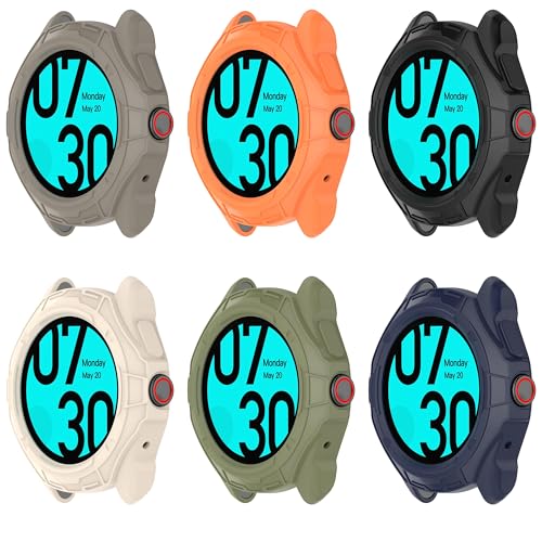 xhKJO 6 Stück Hülle Kompatibel mit Ticwatch Pro 5 Enduro Case, Schutzhülle Clear Silikon Ultradünne Kratzfest Transparent Soft TPU Case Abdeckung Cover Tasche für Ticwatch Pro 5 Enduro Watch (Farbe) xhKJO 6 Stück Hülle Kompatibel mit Ticwatch Pro 5 Enduro Case, Schutzhülle Clear Silikon Ultradünne Kratzfest Transparent Soft TPU Case Abdeckung Cover Tasche für Ticwatch Pro 5 Enduro Watch (Farbe) von xhKJO