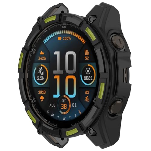 xhKJO Hülle Kompatibel mit Garmin Tactix 8 51mm Solar Case, Schutzhülle Clear Silikon Ultradünne Kratzfest Transparent TPU Case Abdeckung Cover Tasche für Garmin Tactix 8 51mm Solar (schwarz grün) xhKJO Hülle Kompatibel mit Garmin Tactix 8 51mm Solar Case, Schutzhülle Clear Silikon Ultradünne Kratzfest Transparent TPU Case Abdeckung Cover Tasche für Garmin Tactix 8 51mm Solar (schwarz grün) von xhKJO