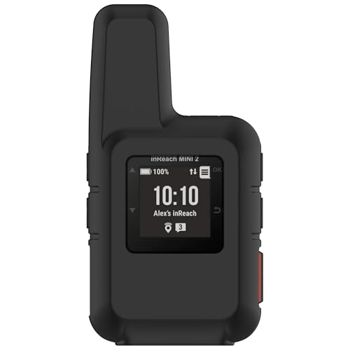 xhKJO Hülle Kompatibel mit Garmin inReach Mini 2 Case, Schutzhülle Clear Silikon Rubber Ultradünne Kratzfest Transparent Soft TPU Case Abdeckung Cover Tasche für Garmin inReach Mini 2 (Schwarz) von xhKJO