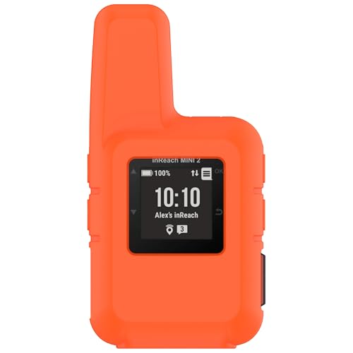 xhKJO Hülle Kompatibel mit Garmin inReach Mini 2 Case, Schutzhülle Clear Silikon Rubber Ultradünne Kratzfest Transparent Soft TPU Case Abdeckung Cover Tasche für Garmin inReach Mini 2 (orange) von xhKJO