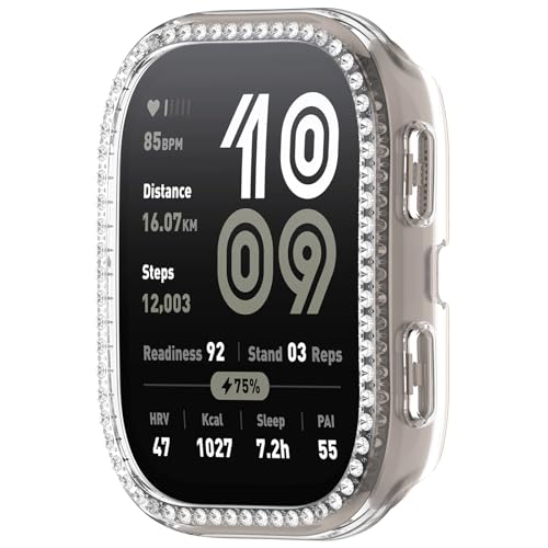 xhKJO Hülle Kompatibel mit Huami Amazfit Bip 6 A2435 Case, Diamond Pattern Clear Silikon Ultradünne Kratzfest Transparent TPU Case Abdeckung Cover Tasche für Huami Amazfit Bip 6 A2435 (klar) von xhKJO
