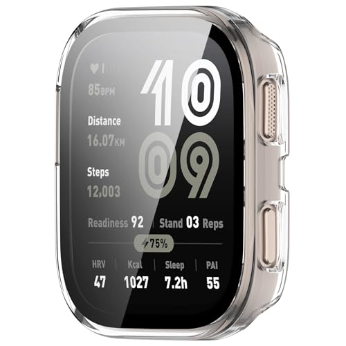 xhKJO Hülle Kompatibel mit Huami Amazfit Bip 6 A2435 Case, Schutzhülle Clear Silikon Ultradünne Kratzfest Transparent Plating TPU Case Abdeckung Cover Tasche für Huami Amazfit Bip 6 A2435 (klar) von xhKJO