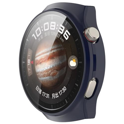 xhKJO Hülle Kompatibel mit Huawei Watch 4 Pro Case, Schutzhülle Clear Silikon Ultradünne Kratzfest Transparent Plating TPU Case Abdeckung Cover Tasche für Huawei Watch 4 Pro Watch (Blau) von xhKJO
