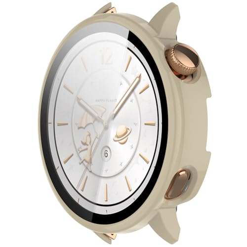 xhKJO Hülle Kompatibel mit Oppo Watch X2 Mini Case, Schutzhülle Clear Silikon Ultradünne Kratzfest Transparent Plating TPU Case Abdeckung Cover Tasche für Oppo Watch X2 Mini (Beige) von xhKJO