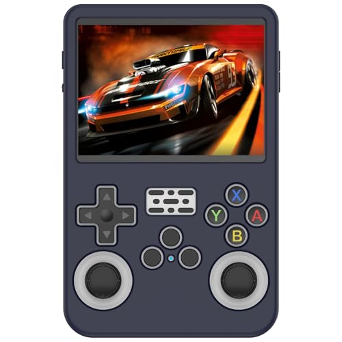 xhKJO Hülle Kompatibel mit R36s Game Console Case, Schutzhülle Clear Silikon Rubber Ultradünne Kratzfest Transparent Soft TPU Case Abdeckung Cover Tasche für R36s Handheld Game Console (Blau) von xhKJO