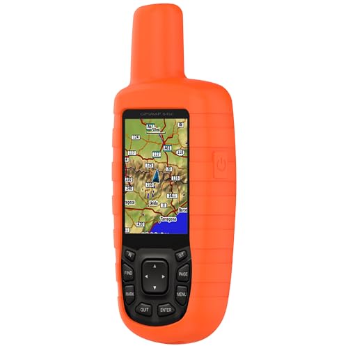 xhKJO Hülle für Garmin GPSmap 62 62S 62SC 621SC 631SC, Schutzhülle Silikon Rubber Ultradünne Kratzfest TPU Case Abdeckung Cover Tasche für Garmin GPSmap 63 63SC 63CSX 629SC 64 64S 64SC 64ST (orange) von xhKJO