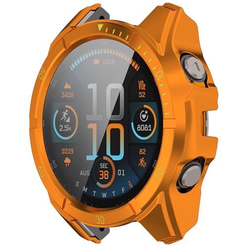 xhKJO Hülle für Garmin Tactix 8 47mm Amoled Case, Schutzhülle Clear Silikon Ultradünne Kratzfest Transparent Plating TPU Case Abdeckung Cover Tasche für Garmin Tactix 8 47mm Amoled (orange Grün) xhKJO Hülle für Garmin Tactix 8 47mm Amoled Case, Schutzhülle Clear Silikon Ultradünne Kratzfest Transparent Plating TPU Case Abdeckung Cover Tasche für Garmin Tactix 8 47mm Amoled (orange Grün) von xhKJO