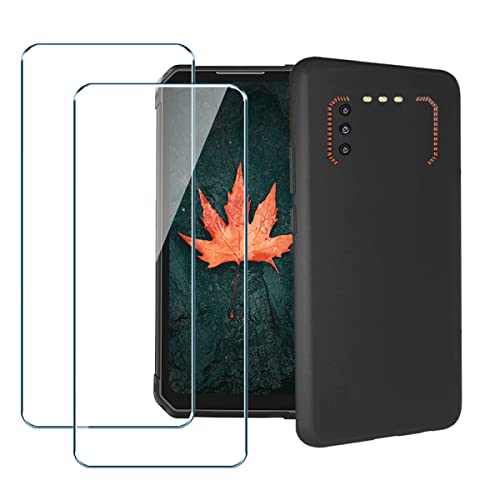 xiangyun Handyhülle für IIIF150 Air 1 Pro [2022] Hülle + 2 X Gehärtetem Glas Filmschutz Schutzfolien - Silikon Soft Schwarz Fall TPU Leichte Protection Case Cover (6.5") von xiangyun