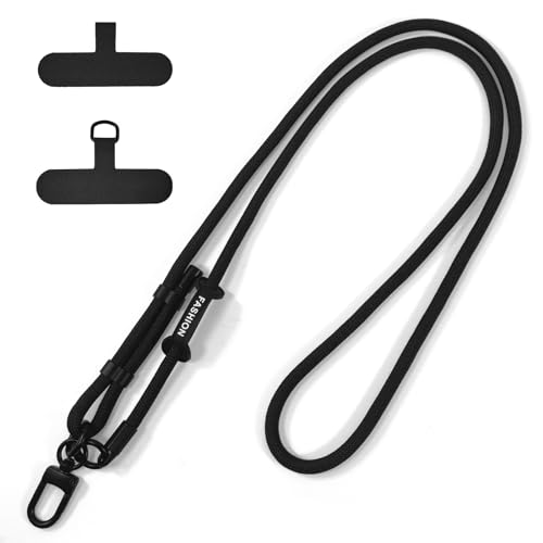 xiaowanwan Handykette Universal,Verstellbar Handyband zum Umhängen,Handy Umhängeband,Handykette Ohne Hülle,Abnehmbare Lanyard Handy (Schwarz) von xiaowanwan