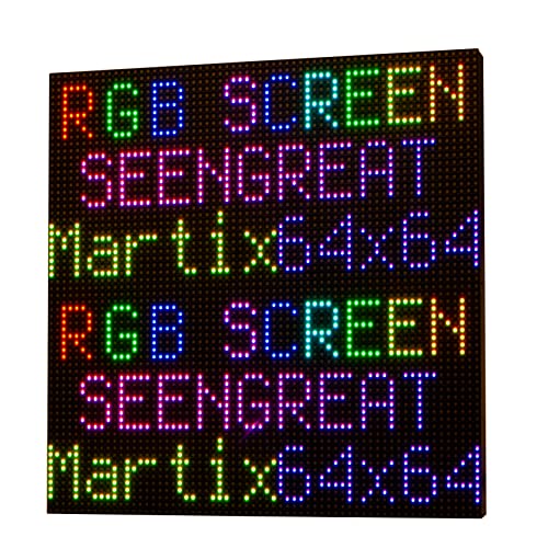 xicoolee 4096 RGB Vollfarb-LED-Matrix-Panel-Display 64 × 64 Pixel für Raspberry Pi 3 mm Pitch mit 2 HUB75-Schnittstelle von xicoolee